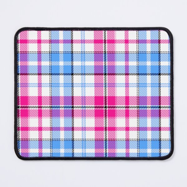 Item preview, Blue and Pink Tartan Plaid On White Background designed and sold by PatternTitan.