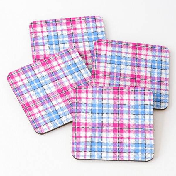 Item preview,  Blue and Pink Tartan Plaid On White Background  designed and sold by PatternTitan.