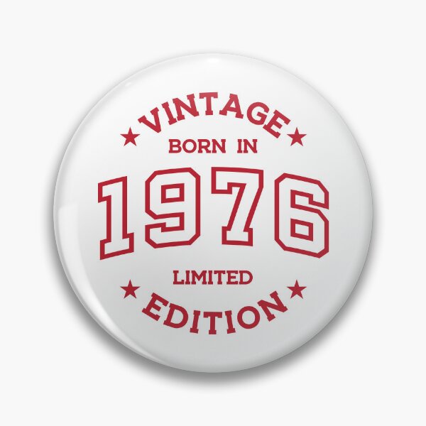 Item preview, Born in 1976 - Retro Style Print Red designed and sold by Viktor Milana.