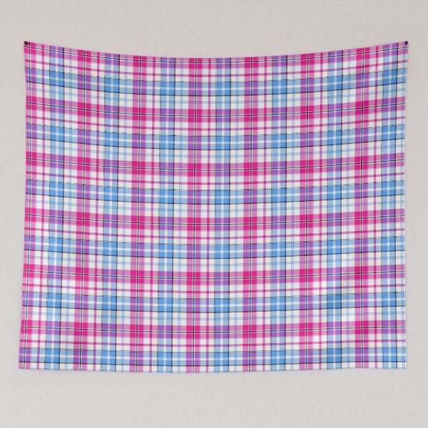 Item preview,  Blue and Pink Tartan Plaid On White Background  designed and sold by PatternTitan.