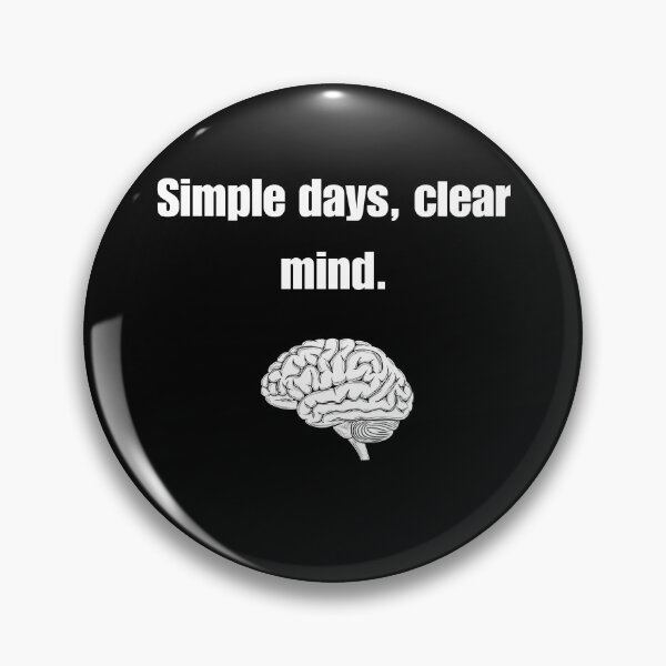 Item preview, Simple Days Clear Mind – Minimal Calm Quote designed and sold by KapiPrint.