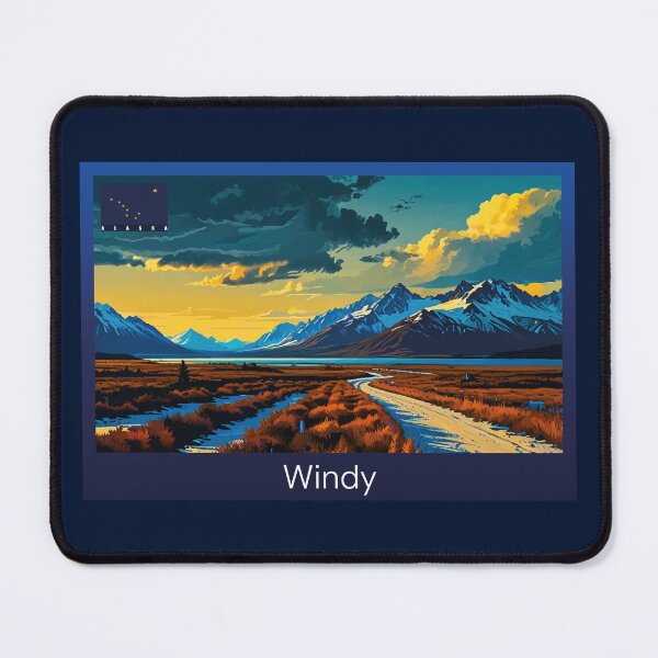 Item preview, Windy Alaska Travel designed and sold by Thistle-TShop.