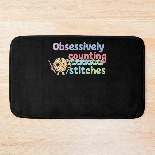 Item preview, Funny Crochet Obsessively Counting Stitches Yarn designed and sold by LuminOrb.