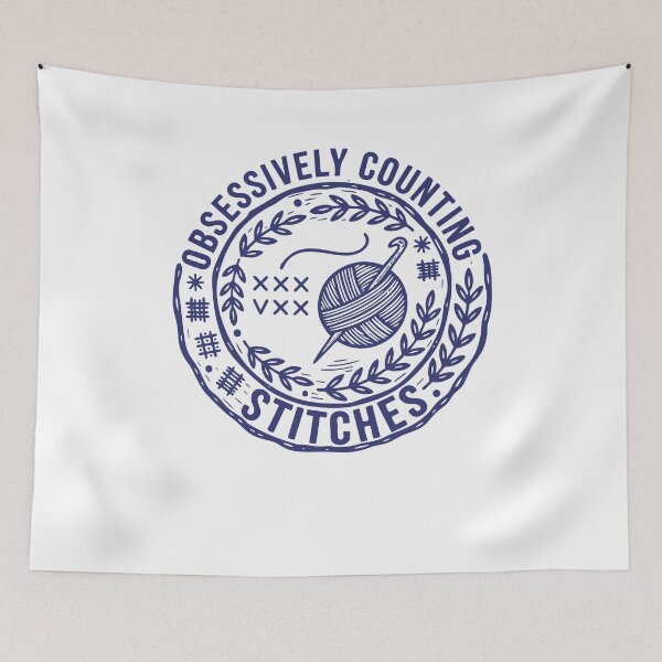 Item preview, Obsessively Counting Stitches Funny Crochet Lover designed and sold by LuminOrb.