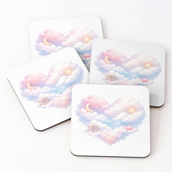Item preview, Dreamy Cloud Heart with Libra Symbol – Pastel Zodiac Love Art designed and sold by Beamiverse.
