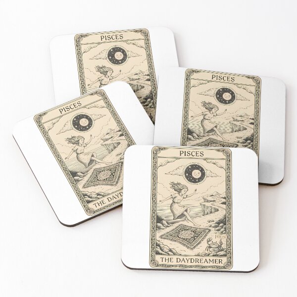 Item preview, Pisces Tarot Card - The Daydreamer | Sarcastic Zodiac Art designed and sold by Midnight Ink Studio.