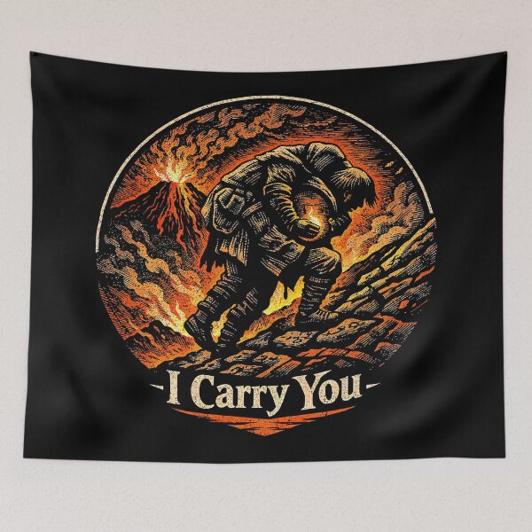 Item preview, Hero Carrying Friend I Carry You Art designed and sold by Retr0Tshirts.