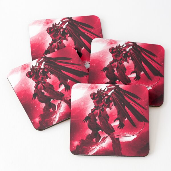 Item preview, red Barbatos Noir Gundam Digital Artwork full colour designed and sold by sabartgunpla.