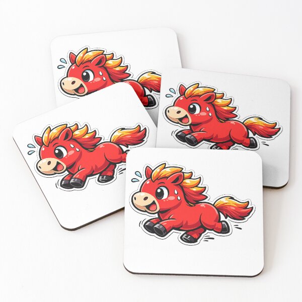 Item preview, Lucky Red Horse Chibi – Cute Chinese New Year Horse Illustration designed and sold by 99yindeeShop.