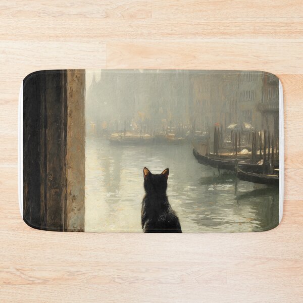 Item preview, Cat Overlooking a Venetian Canal designed and sold by lautir.