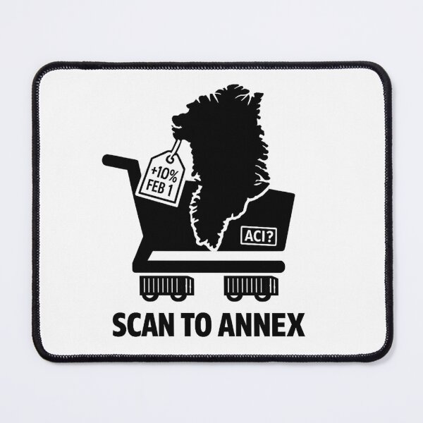 Item preview, Arctic Checkout “SCAN TO ANNEX” Greenland Shopping Cart Satire Tee | +10% FEB 1 Tag designed and sold by POD DYNASTY.