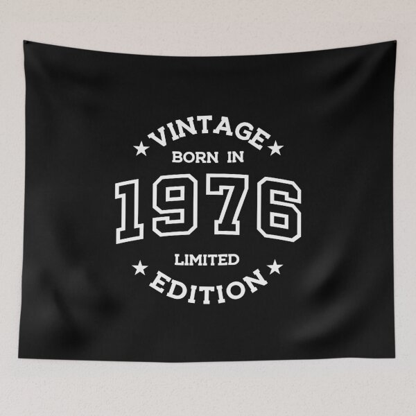 Item preview, Born in 1976 - Retro Style Print White designed and sold by Viktor Milana.