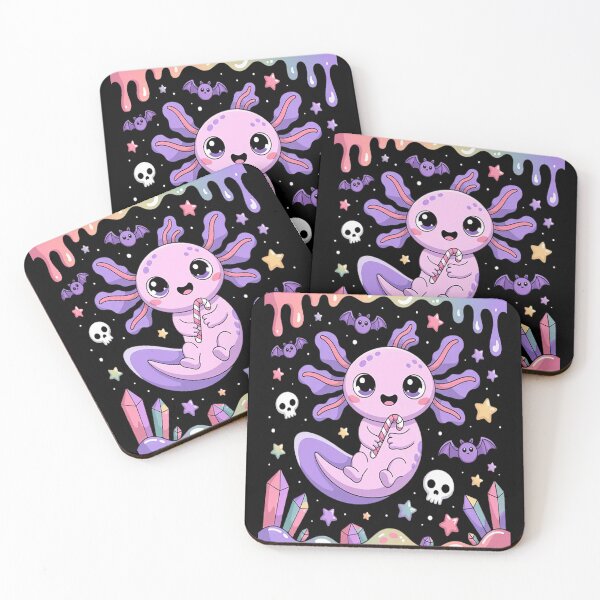 Item preview, Pastel Goth Cute Creepy Axolotl Gothic Kawaii Menhera designed and sold by TeamLequid.