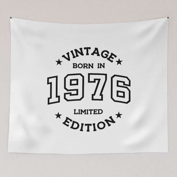 Item preview, Born in 1976 - Retro Style Print Black designed and sold by Viktor Milana.