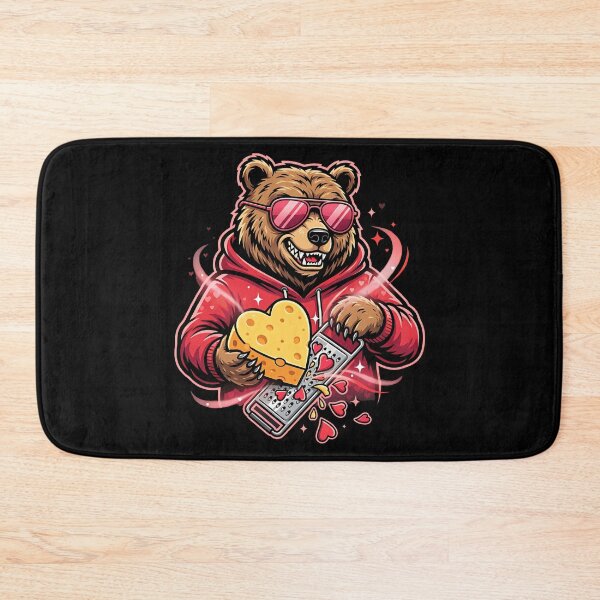 Item preview, Funny Bear With Cheese Grater Hat Valentine Cheesy Retro designed and sold by Arens ★★★★★.
