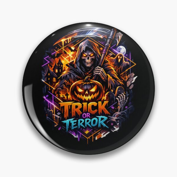 Item preview, Trick or Terror – Dark Halloween Reaper Pumpkin Art designed and sold by KapiPrint.