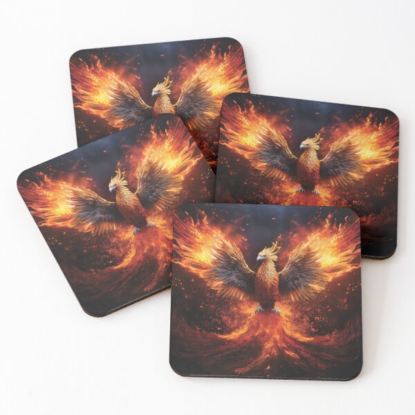 Item preview, Phoenix of Eternal Fire – Dramatic Mythical Fire Bird Fantasy Art designed and sold by MDKey DESIGN.