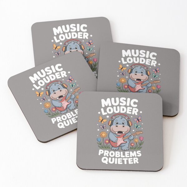 Item preview, Cute Hippo Guitarist - National Guitar Day designed and sold by Art-Arcade6.