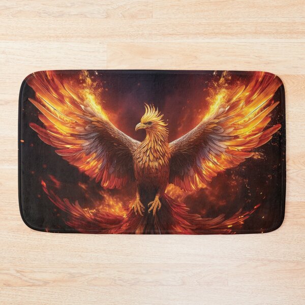 Item preview, Rising Phoenix Flame – Legendary Fire Bird Fantasy Illustration designed and sold by MDKey DESIGN.