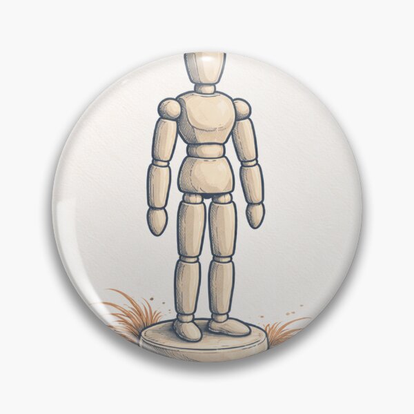 Item preview, Minimalist Wooden Mannequin Illustration – Artistic Study Figure designed and sold by DrizzyV.