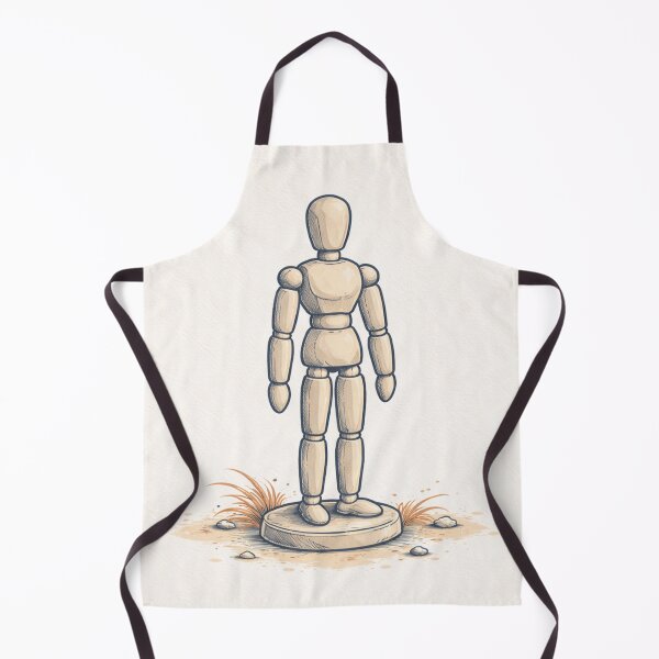 Item preview, Minimalist Wooden Mannequin Illustration – Artistic Study Figure designed and sold by DrizzyV.