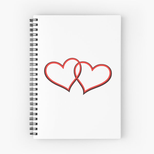 Item preview, Interlocking Red Hearts Minimal Outline Valentine Love Symbol designed and sold by Lumiart1408.