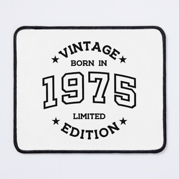 Item preview, Born in 1975 - Retro Style Print Black designed and sold by Viktor Milana.