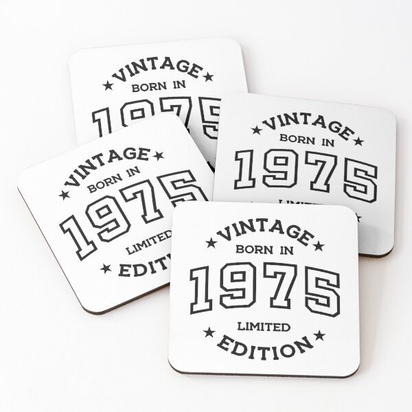 Item preview, Born in 1975 - Retro Style Print Black designed and sold by Viktor Milana.