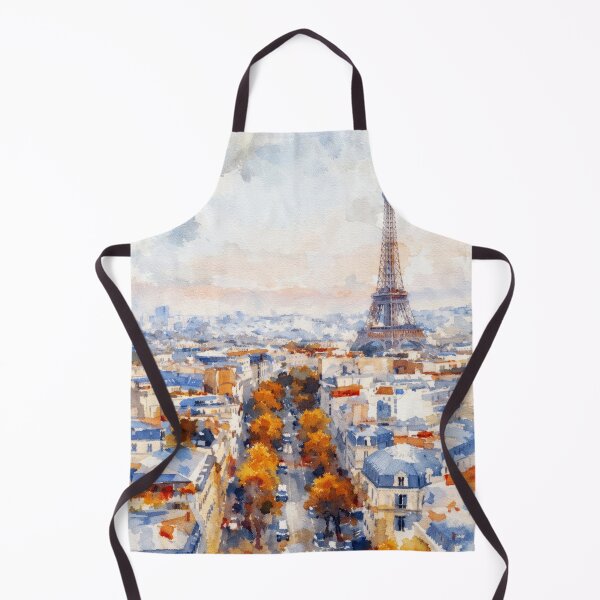 Item preview, Paris Rooftops Eiffel Watercolor designed and sold by caracatita75.