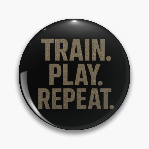 Item preview, Tipografía de motivación para el fitness: Train Play Repeat designed and sold by LoudVictory.