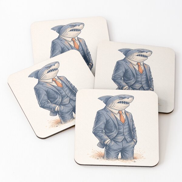 Item preview, Anthropomorphic Shark Illustration – Minimalist Character Design designed and sold by DrizzyV.
