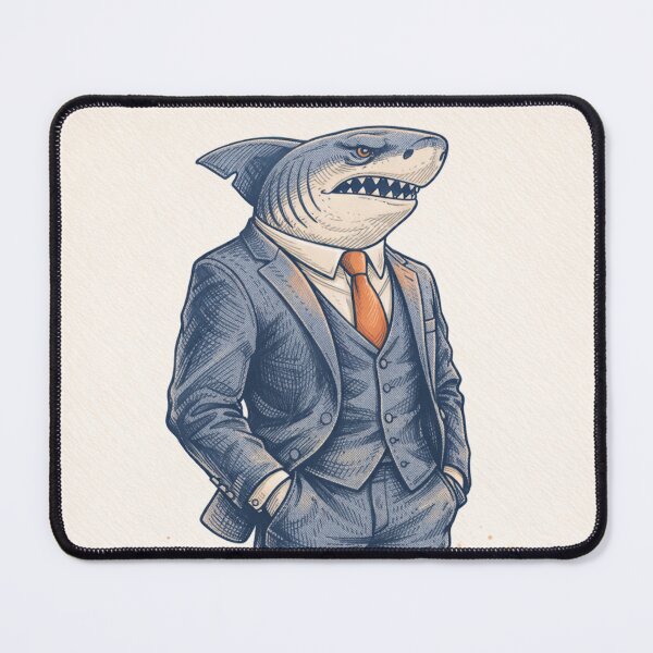 Item preview, Anthropomorphic Shark Illustration – Minimalist Character Design designed and sold by DrizzyV.