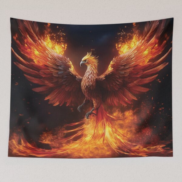 Item preview, Inferno Phoenix – Majestic Fire Bird Mythology Fantasy Art designed and sold by MDKey DESIGN.