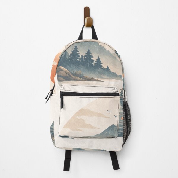 Item preview, Minimalist Zen Landscape – Circular Japanese Inspired Art designed and sold by DrizzyV.