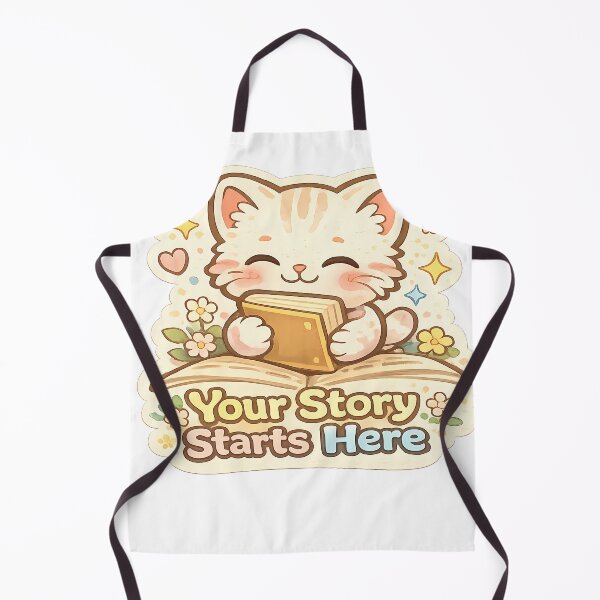 Item preview, Cute Cozy Reading Cat Your Story Starts Here Sticker designed and sold by Chytanka.
