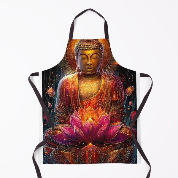 Item preview, Vibrant Buddha Surrounded by Lotus Flowers and Light designed and sold by Artessie.
