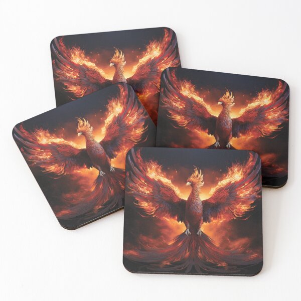 Item preview, Ascension of the Fire Phoenix - Epic Dark Fantasy designed and sold by MDKey DESIGN.