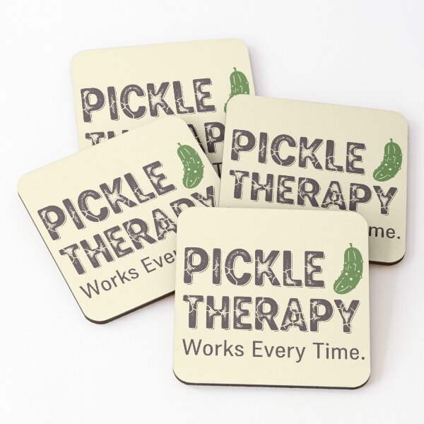 Item preview, Pickle Therapy Works Every Time - Funny Food Lover Humor designed and sold by Imaginationbeyond.