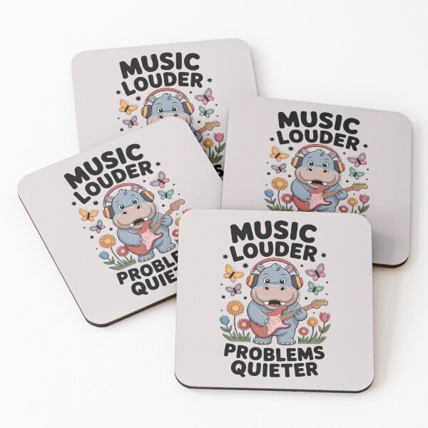 Item preview, Cute Hippo Guitarist - National Guitar Day designed and sold by Art-Arcade6.