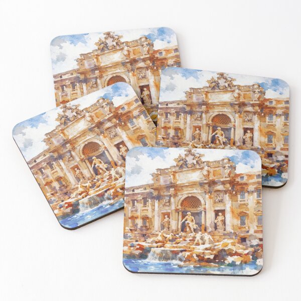 Item preview, Trevi Fountain Rome Watercolor designed and sold by caracatita75.