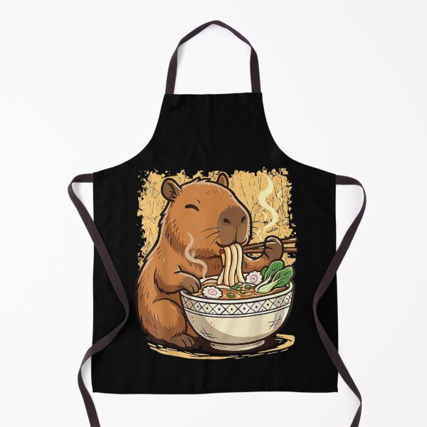 Aperçu de l'œuvre Capybara mangeant des nouilles Ramen Art pour hommes femmes enfants, Capybara Gift Lover créée et vendue par DZIRI NAJAT.