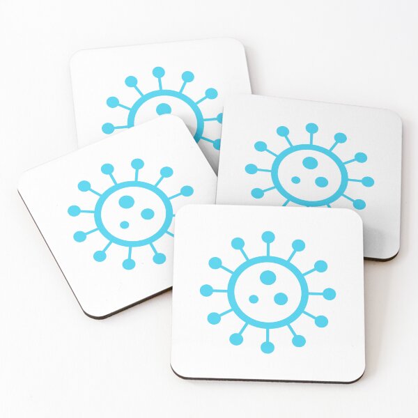 Item preview, COVID-19 Virus Icon Sticker – Coronavirus Symbol (Blue) designed and sold by DianeLees.