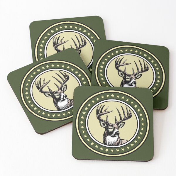 Item preview, Star Buck Whitetail Vintage Deer Emblem – Rustic Wildlife Badge Illustration designed and sold by Color4Nature.
