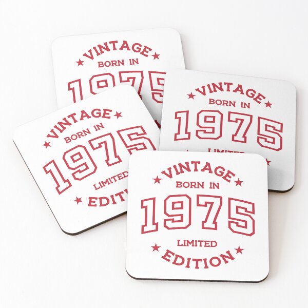 Item preview, Born in 1975 - Retro Style Print Red designed and sold by Viktor Milana.