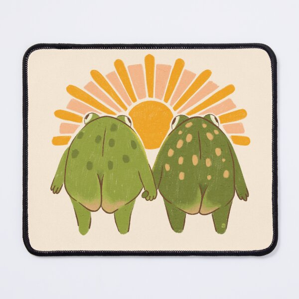 Item preview, Cute Cheeky Frog Couple Sunset Art designed and sold by Itouchedabee.