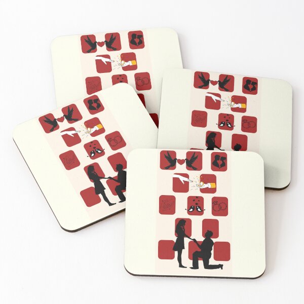 Item preview, Romantic Marriage Proposal Silhouette - Eternal Love Icons designed and sold by Akira Design Store.