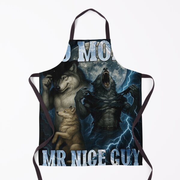 Item preview, No More Mr Nice Guy Funny Alpha Wolf Meme Dad Papa Men designed and sold by NEONGrafix.