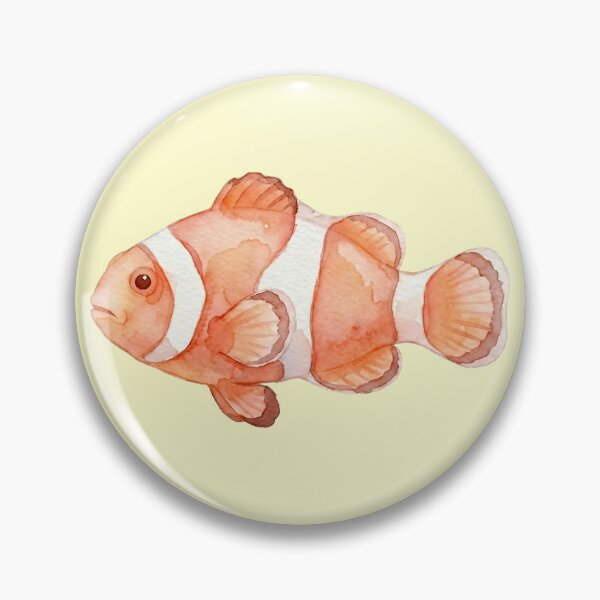 Item preview, Cute Watercolor Clownfish - Orange Tropical Ocean Fish designed and sold by Imaginationbeyond.