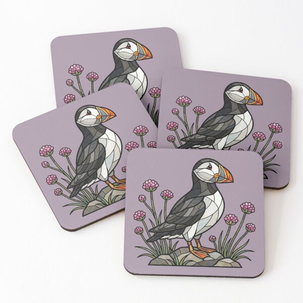 Item preview, Atlantic Puffin Coastal Rock Garden designed and sold by BirdsnStuff.