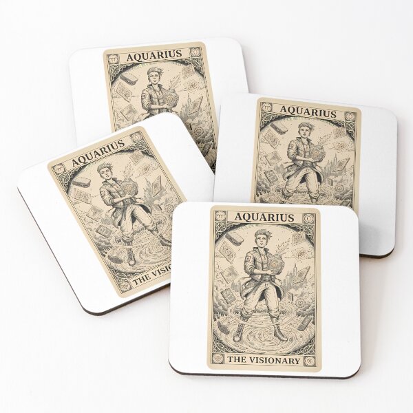 Item preview, Aquarius The Chaos Scientist Sarcastic Tarot Card designed and sold by Midnight Ink Studio.